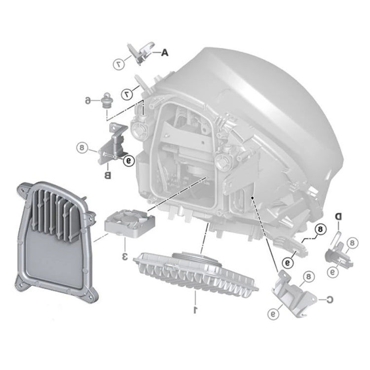 For BMW Mini Cooper F55 / F56 2013-2022 Car Right LED Turn Signal Light Ballast Control Module 90119883