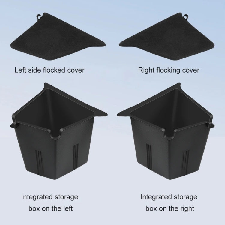 For Tesla Model Y 2021-2023 2pcs / Set Car Trunk Side Storage Box, Flagship Model