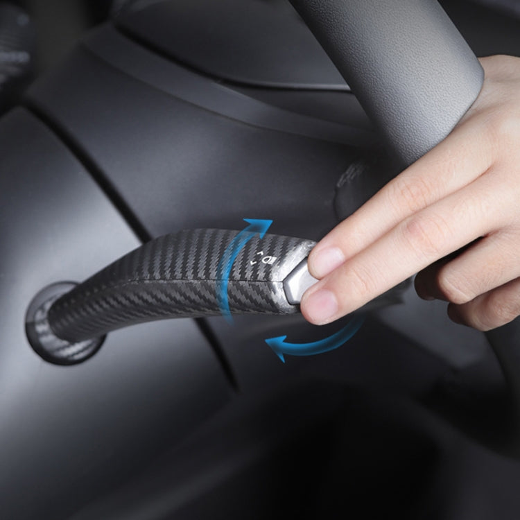 For Tesla Model 3 / Y 2pcs/Set Car Turn Signal Lever Carbon Fiber Pattern Protective Cover