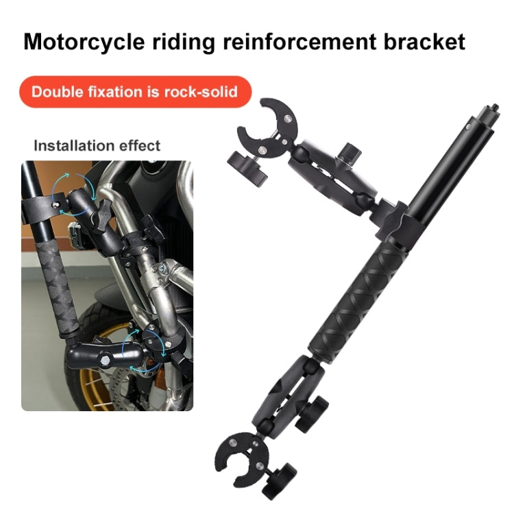 Motorcycle Clamps Handlebar Fixed Mount 3-stage Telescopic Selfie Stick