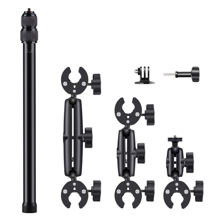 Motorcycle Clamps Handlebar Fixed Mount 3-stage Telescopic Selfie Stick