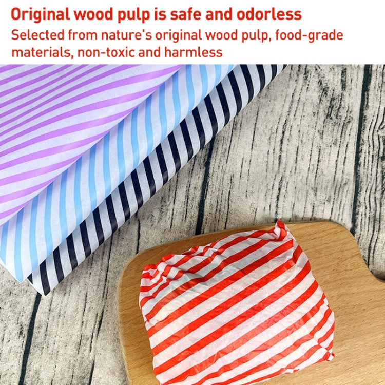 100sheets / Pack Striped Baking Greaseproof Paper Food Placemat Paper, size: 30x30cm