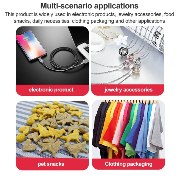 100pcs / Pack Pearlized Translucent CPP Plastic Packaging Ziplock Bag