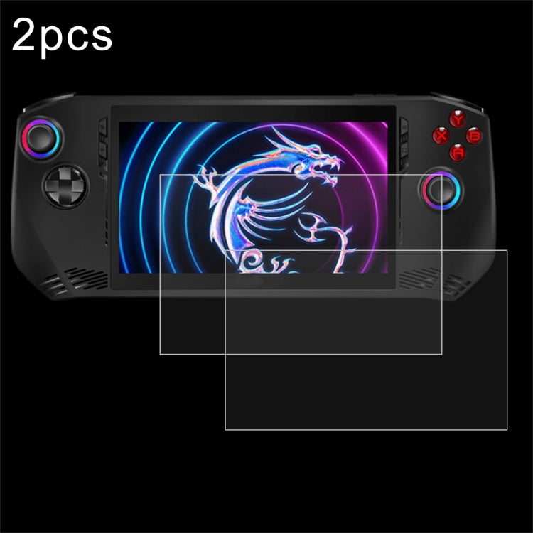 2pcs 9H 0.3mm Explosion-proof Tempered Glass Film, For MSI Claw 8 AI+, For MSI Claw 7 inch Game Console