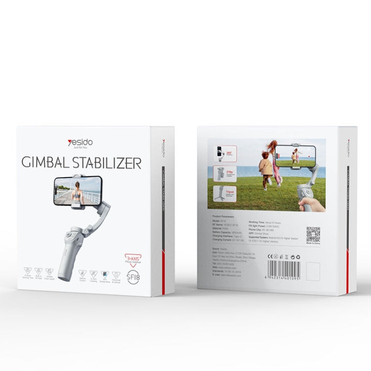 Yesido SF18 Phone Stabilizer Three-Axis Anti-Shake Handheld Gimbal