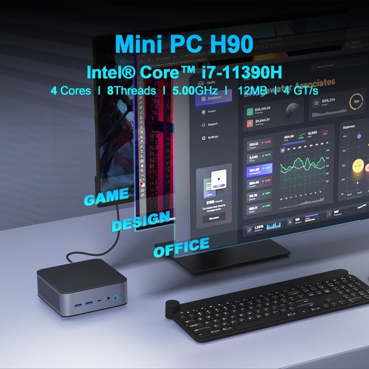 GXMO H90 Windows 11 Intel Core i7 11390H Processor Mini Computer