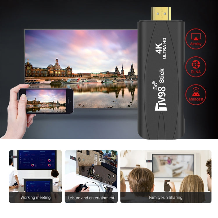 TV98 Rockchip 3228A Quad Core 4K HD Bluetooth Android TV Stick