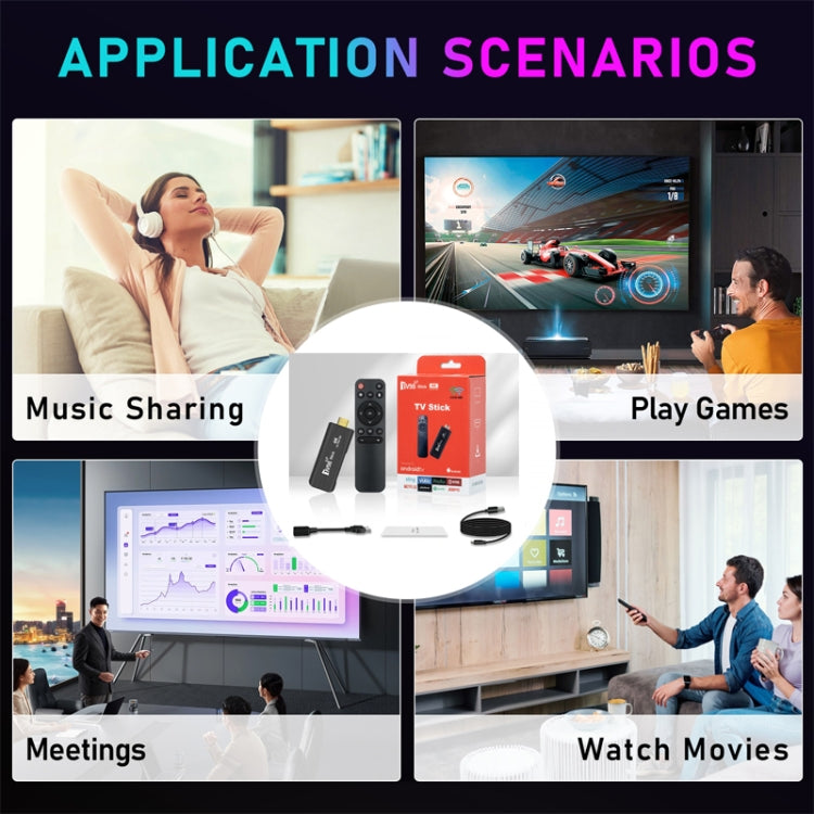 TV98 Rockchip 3228A Quad Core 4K HD Bluetooth Android TV Stick