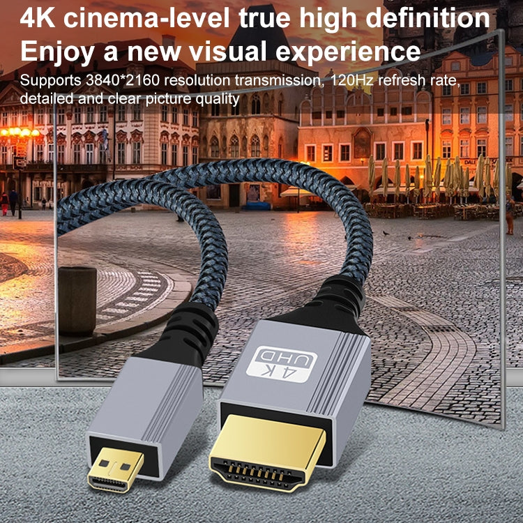 HDTV to Micro HDTV 4K 120Hz Computer Digital Camera HD Video Adapter Cable