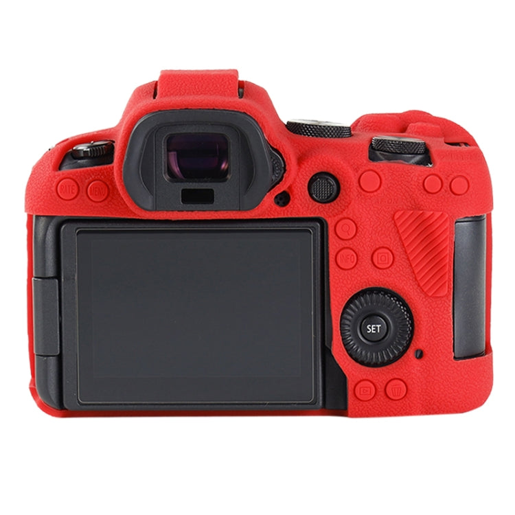Litchi Texture Soft Silicone Protective Case, For Canon EOS R6 Mark II