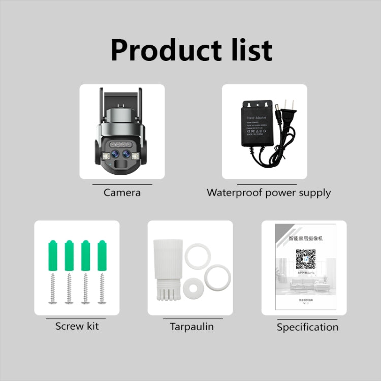 Q820 6MP 10X Binocular Zoom Dual Light Source Outdoor IP67 Waterproof WiFi Camera