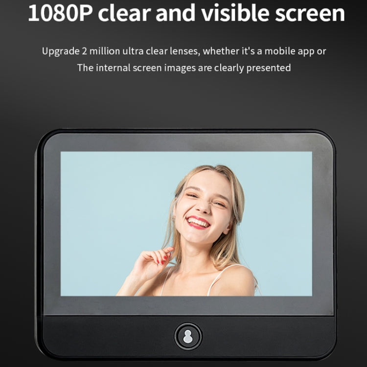 S50S 4.3 inch IPS LCD Screen 1080P Infrared Night Vision WiFi Smart Cat Eye Video Doorbell