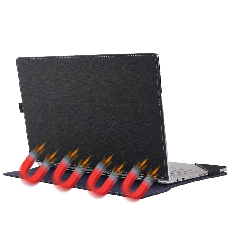 Cloth Texture Laptop Leather Case With Stand Function