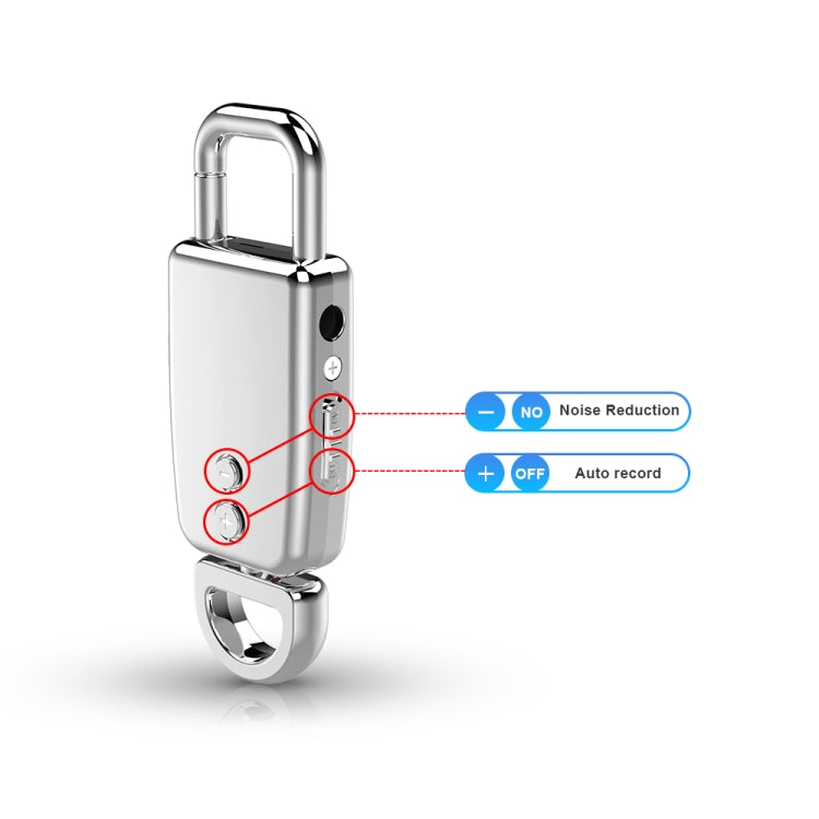 JNN S20 Zinc Alloy Keychain Voice Recorder