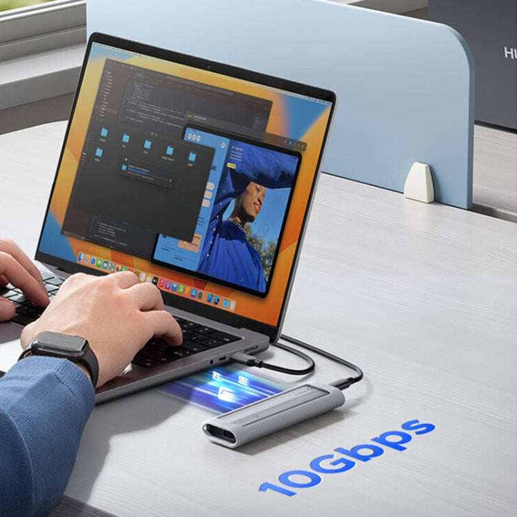 ORICO AXM2S-G2 10Gbps M.2 NVMe SSD Enclosure with 2 in 1 Type-C + USB-A Data Cable