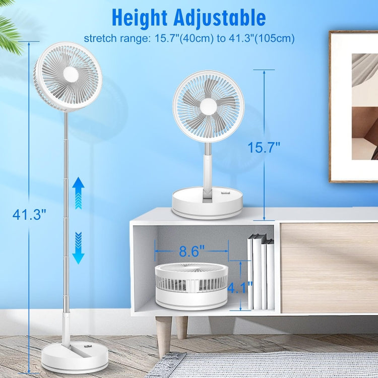 F9 Folding Adjustable Height Desktop Electric Fan
