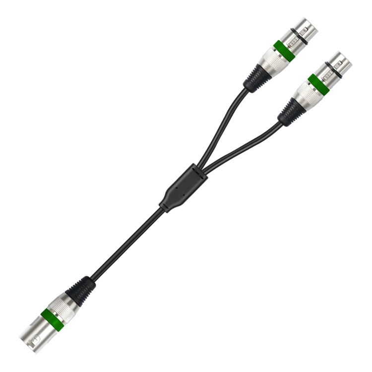 2055YMFF-05 XLR 3pin Male to Dual Female Audio Cable, Length: 50cm