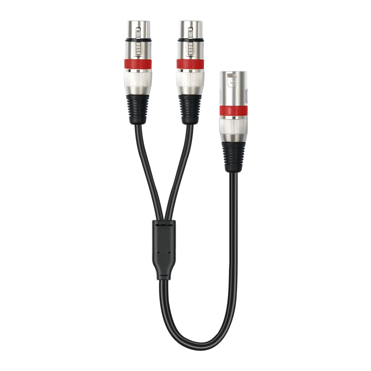 2055YMFF-05 XLR 3pin Male to Dual Female Audio Cable, Length: 50cm