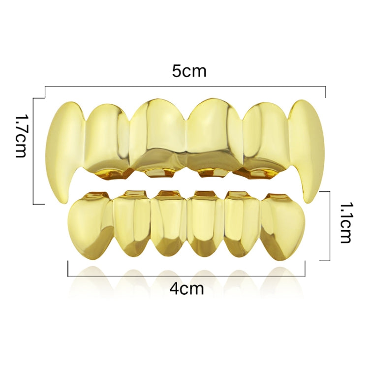 Real Gold Electroplating Halloween Decoration Denture And Tusk Suit COS Props