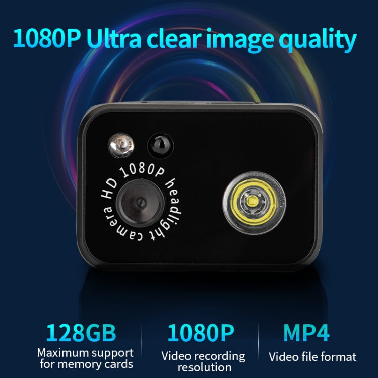 D7 1080P Head-mounted Lighting Camera LED Motion Sensor Video Recording Lighting Camera