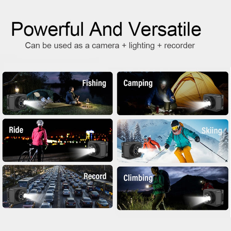 D8 1080P Head-mounted LED Motion Sensor Video Recording Lighting Camera