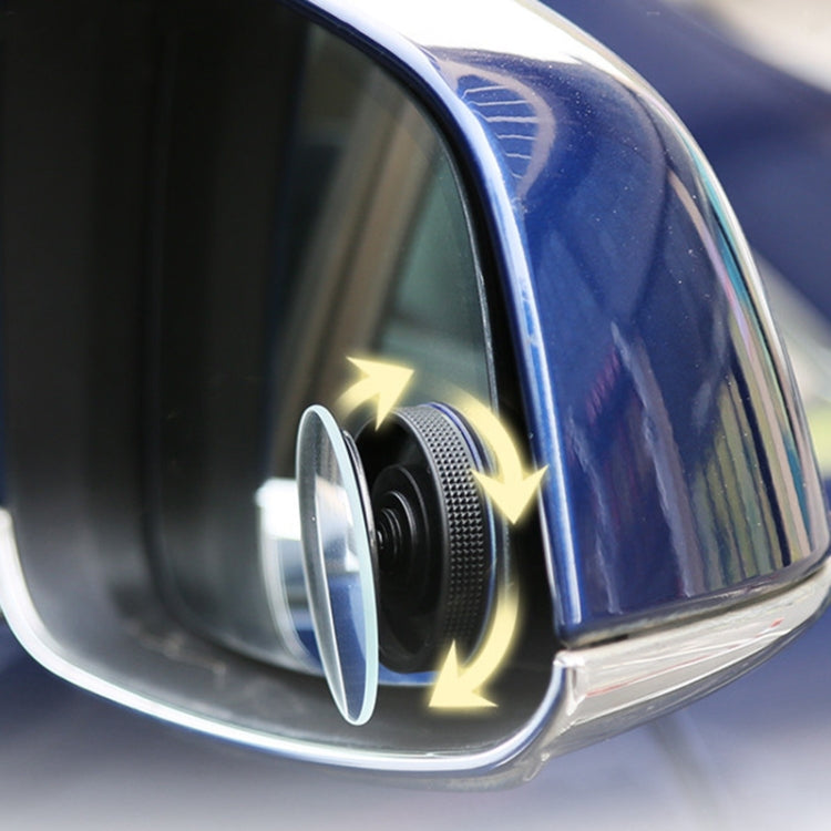 3R 3R-357 Car Suction Cup Auxiliary Side View Mirror Round Blind Spot Mirror