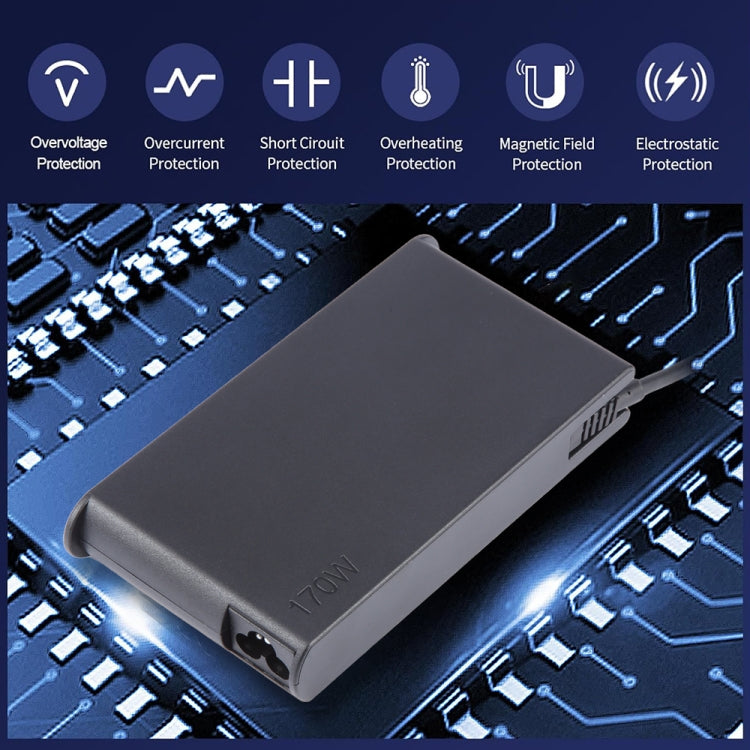 170W 20V 8.5A Laptop Notebook Power Adapter with Big Square USB Port For Lenovo Thinkpad / ThinkBook / Xiaoxin