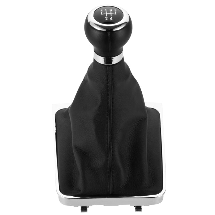 For Volkswagen Passat B6 2005-2011 Car Gear Lever Hand Ball Leather Gear Shift Knob with Chrome Frame
