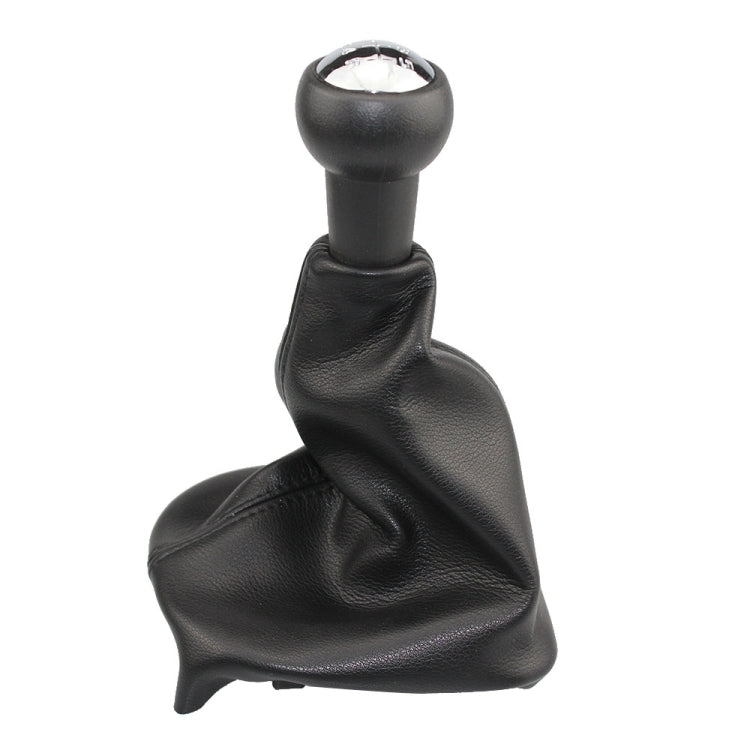 For Peugeot 207 / 307 / CC30 Car 5 Speed Gear Lever Hand Ball Leather Gear Shift Knob with Dustproof Cover