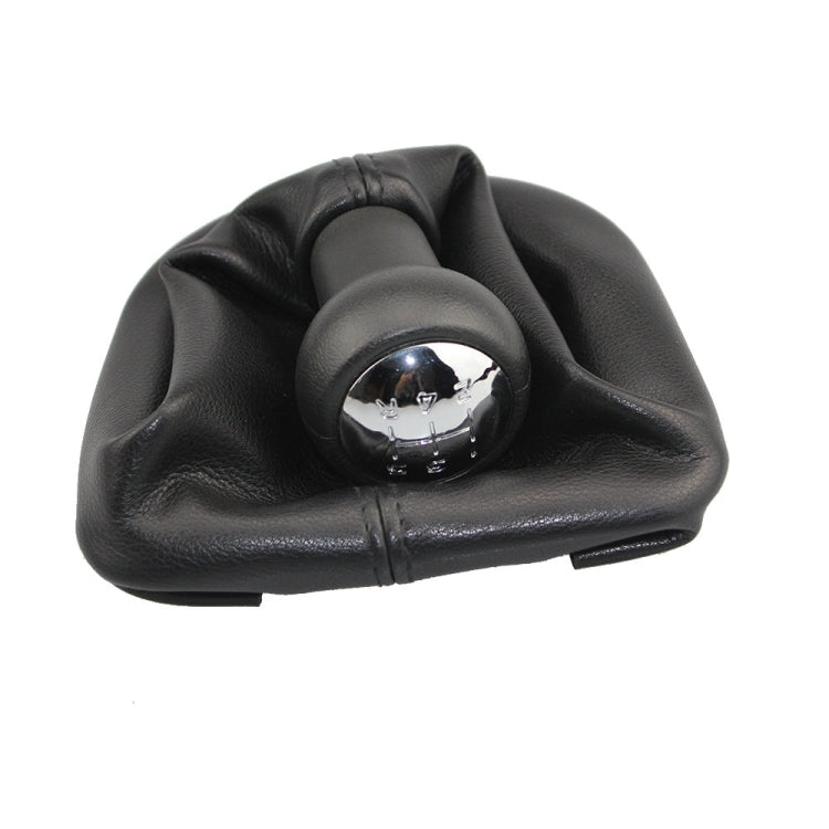 For Peugeot 207 / 307 / CC30 Car 5 Speed Gear Lever Hand Ball Leather Gear Shift Knob with Dustproof Cover