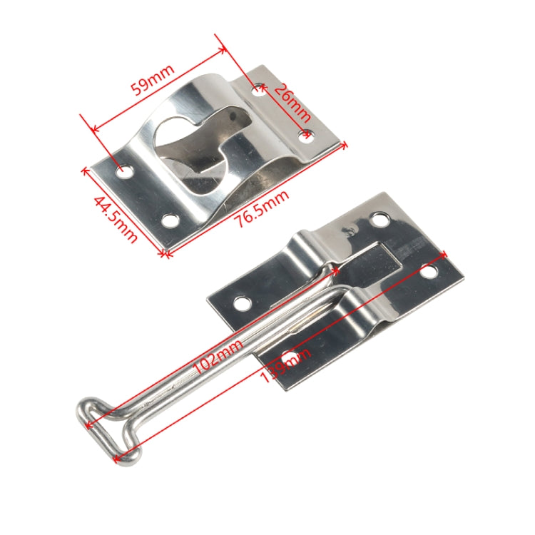 Vans / RVs / Trucks 4 inch Stainless Steel Door Hook with screws