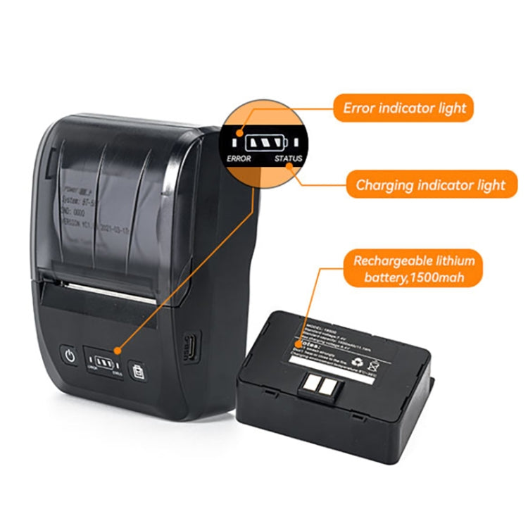 BT-581 58mm USB-C/Type-C + Bluetooth Portable Thermal Printer