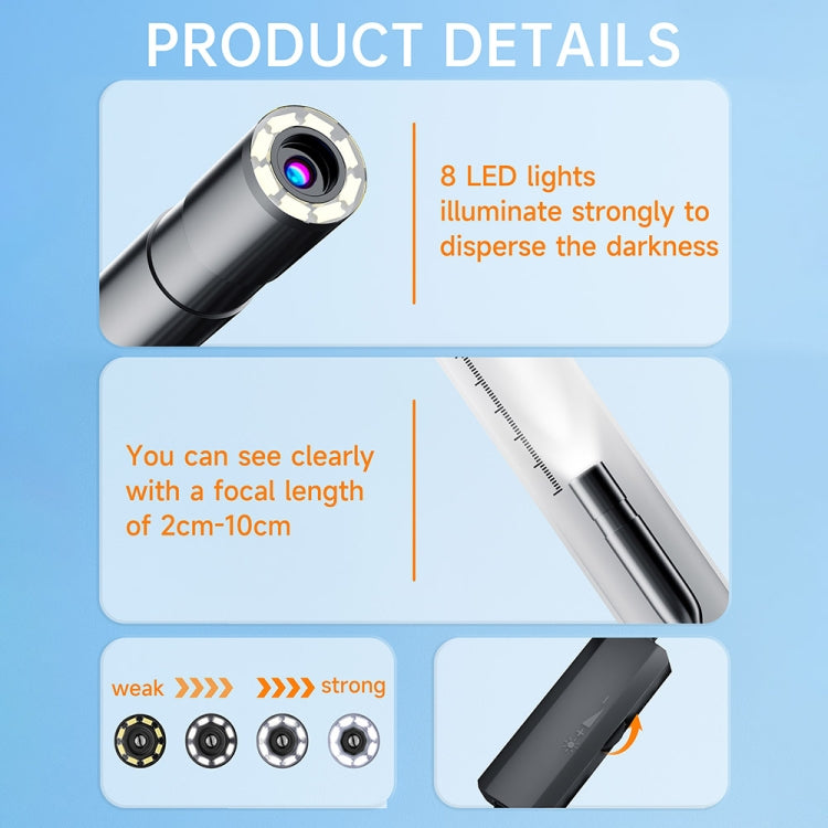 AN112 2 in 1 USB-C / Type-C + 8 Pin Interface 5.5mm HD Industry Endoscope