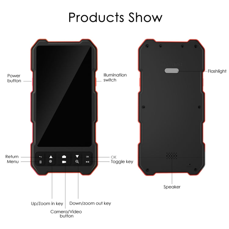 T21 4.5 inch IPS Color Screen 7.9mm Triple Camera Split Hard Cable Industrial Endoscope