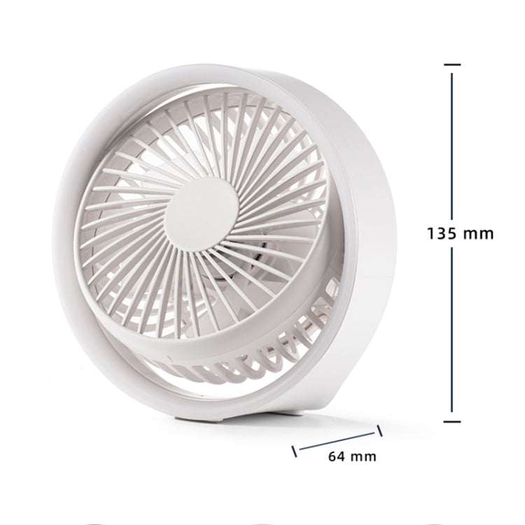 N601 180 Degree Rotating Type-C Desktop Fan with LED Ambience Light
