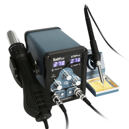 Kaisi 878Pro 2 in 1 Smart Sleep Lead-free Digital Display Hot Air Gun Soldering Iron Station