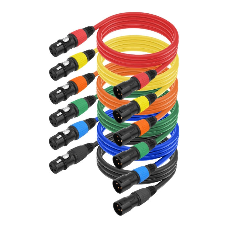 6 Color / Set JC1015 XLR 3pin Male to Female Audio Cable