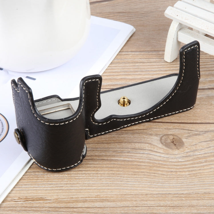 Buffalo Texture PU Leather Camera Half Case Base