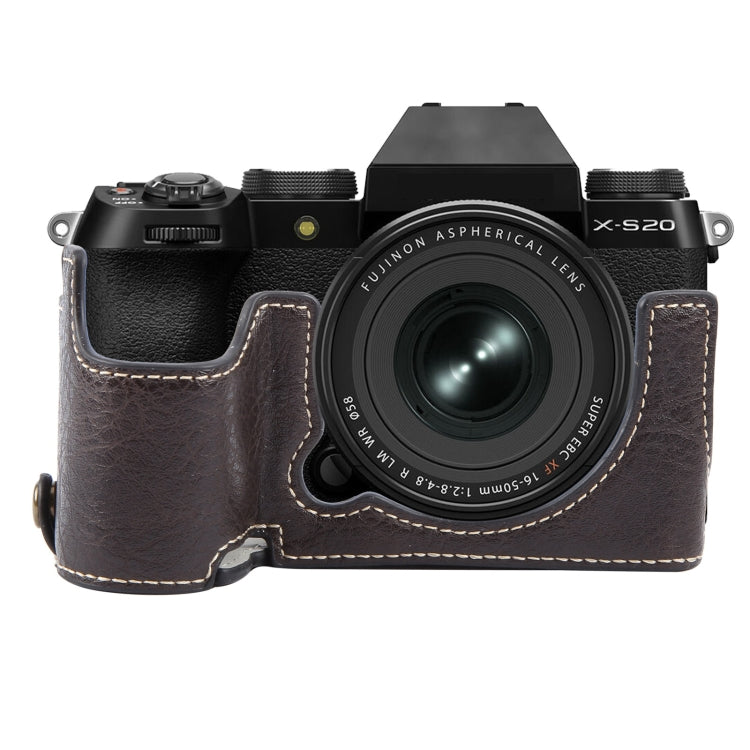 Buffalo Texture PU Leather Camera Half Case Base