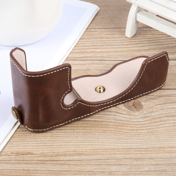 Glossy PU Leather Camera Half Case Base