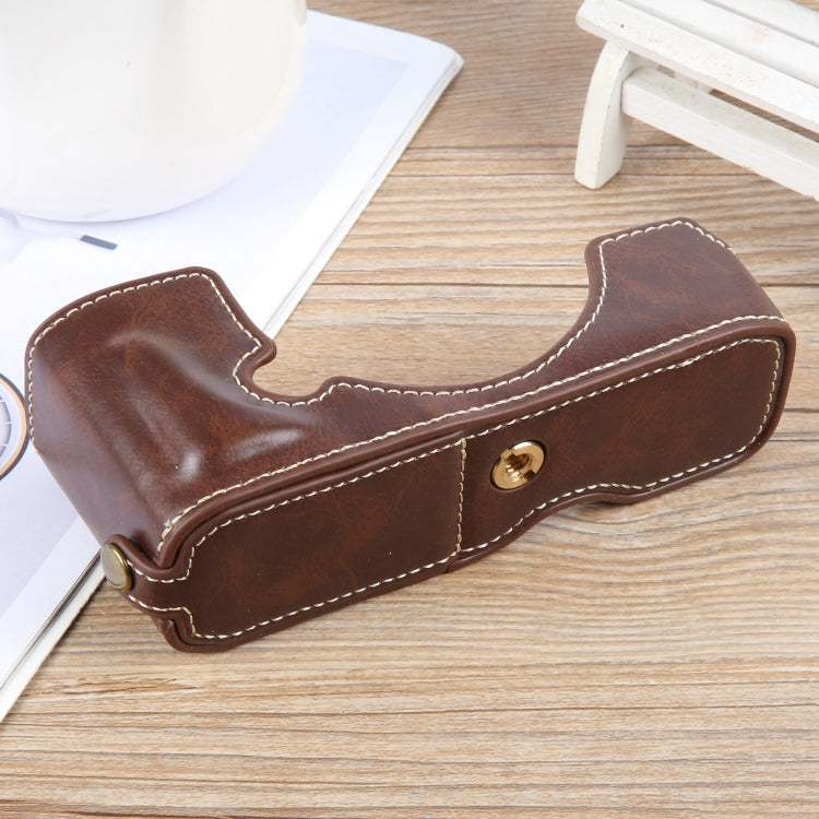 Glossy PU Leather Camera Half Case Base