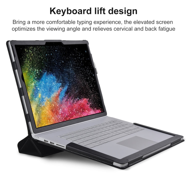 Deformation All-inclusive Leather Laptop Case, For Microsoft Surface Book 3 / 2 / 1 15 inch