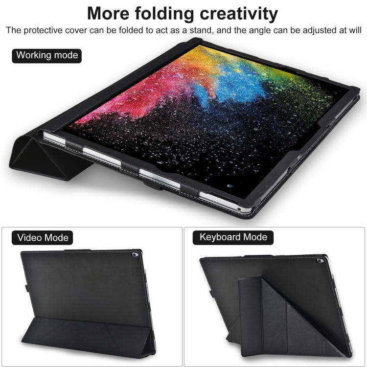 Deformation All-inclusive Leather Laptop Case, For Microsoft Surface Book 3 / 2 / 1 15 inch