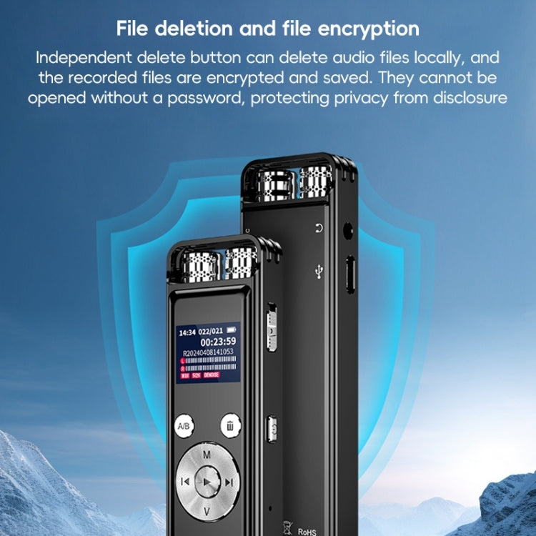 ZD43B Omnidirectional Dual Mic Smart Noise Reduction Voice Recorder