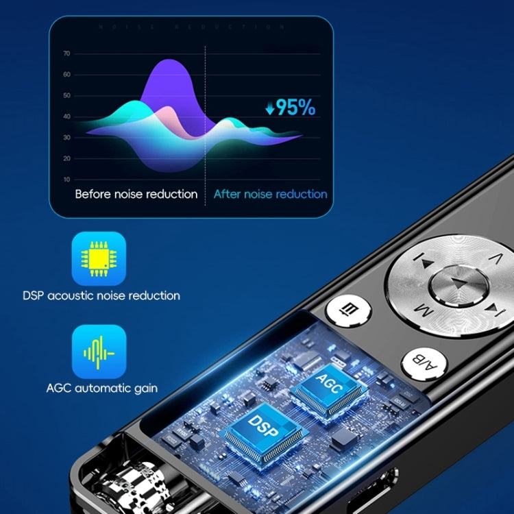 ZD43B Omnidirectional Dual Mic Smart Noise Reduction Voice Recorder