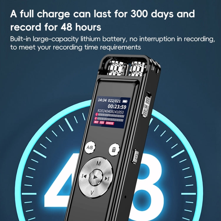 ZD43B Omnidirectional Dual Mic Smart Noise Reduction Voice Recorder