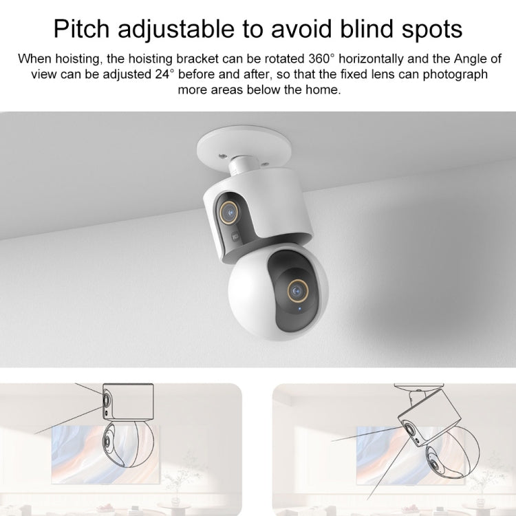 Original Xiaomi Smart Camera C500 Dual Lens Edition 4MP Support AI Detection, US Plug