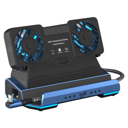 YCE-V279A 9 in 1 USB-C Gaming Dock Station with Detachable Fan