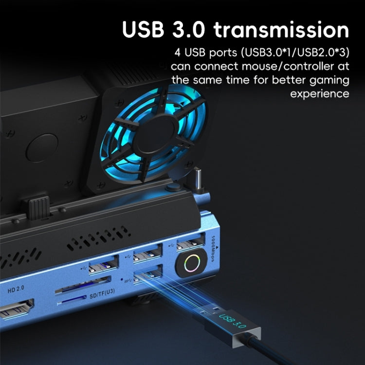 YCE-V279A 9 in 1 USB-C Gaming Dock Station with Detachable Fan