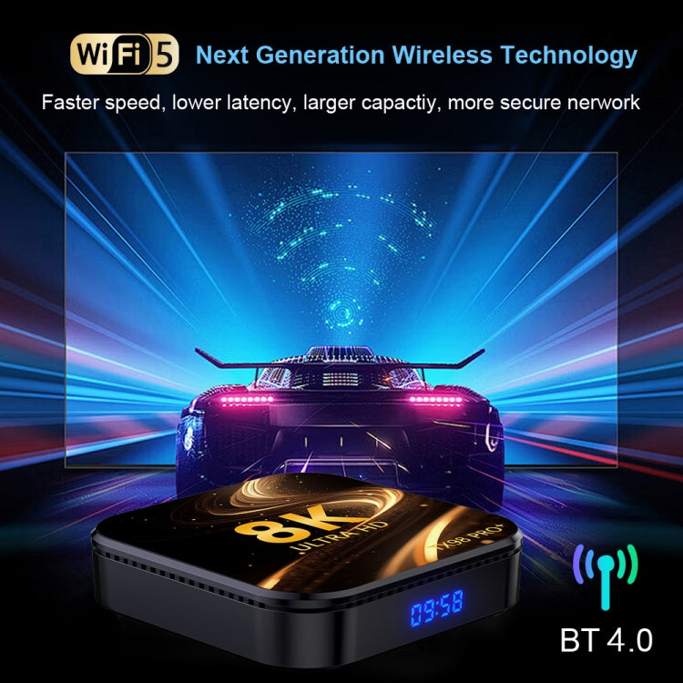 TX98 Pro+ 8K UHD Android 13 Smart TV Box with Remote Control, RK3528 Quad-Core
